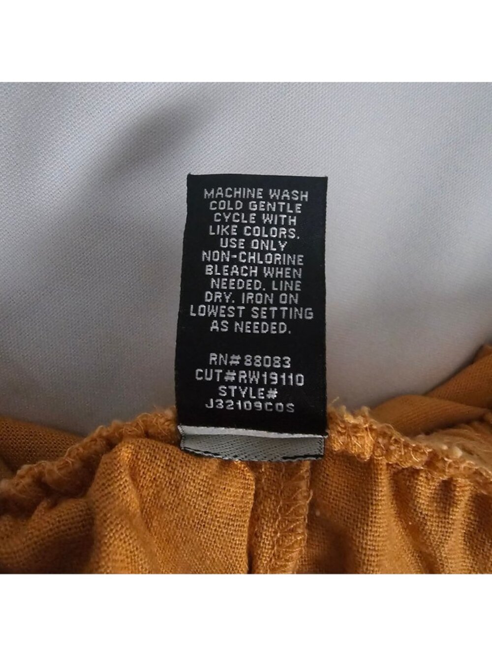 Rewash Brand Mustard Yellow Rayon-Linen Tiered Wide Leg Pants Size Medium, NWT - Picture 7 of 12
